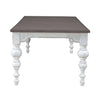 River Place Rectangular Leg Table in Riverstone White & Tobacco image