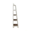 Magnolia Manor Leaning Pier Bookcase in Antique White & Weathered Bark image