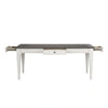 Allyson Park Rectangular Leg Table in White with Charcoal image
