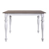 Ocean Isle Gathering Table in Antique White with Weathered Pine image