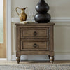 Americana Farmhouse 2 Drawer Nightstand in Dusty Taupe and Black image