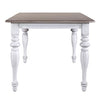 Ocean Isle Rectangular Leg Table in Antique White with Weathered Pine image