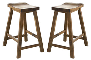 Liberty Furniture Creations II 24 Inch Sawhorse Barstool in Tobacco Finish (Set of 2) image