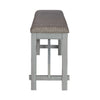 Newport Counter Height Dining Bench in Smokey Grey