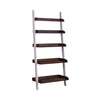 Farmhouse Leaning Bookcase in White/Oak image