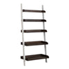 Farmhouse Leaning Bookcase in White/Oak