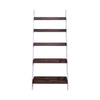 Farmhouse Leaning Bookcase in White/Oak image
