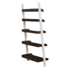 Farmhouse Leaning Bookcase in White/Oak
