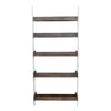 Farmhouse Leaning Bookcase in White/Oak