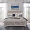 Liberty Furniture Backroads Queen Sleigh Bed in Weathered White/Parchment Brown 142-BR-QSL image