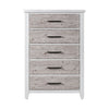 Backroads Drawer Chest in Weathered White/Parchment Brown