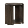 City View Round End Table in Coffee Bean