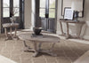 Liberty Furniture Greystone Mill Oval Cocktail Table in Stone White