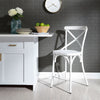 Liberty Furniture Vintage Series X Back Counter Chair in Antique White (Set of 2)