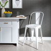 Liberty Furniture Vintage Series Bow Back Counter Chair in Antique White (Set of 2)