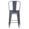 Liberty Furniture Vintage Series Bow Back Counter Chair in Grey (Set of 2)