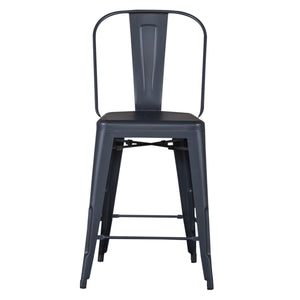 Liberty Furniture Vintage Series Bow Back Counter Chair in Navy (Set of 2) image