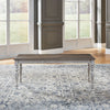 Ocean Isle Bench (RTA) in Antique White with Weathered Pine image