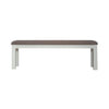 Brook Bay Uph Dining Bench in Textured White