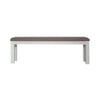 Liberty Furniture Brook Bay Uph Dining Bench in Textured White