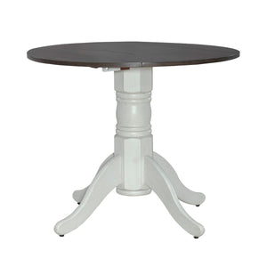 Liberty Furniture Brook Bay Drop Leaf Table in Textured White image