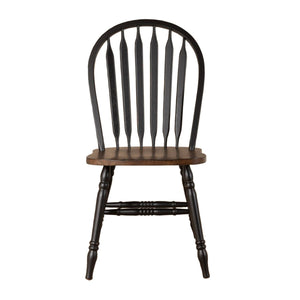 Liberty Furniture Carolina Crossing Windsor Side Chair in Black (Set of 2) image