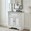 Magnolia Manor Accent Cabinet in Antique White & Weathered Bark EST SHIP TIME APPX 4 WEEKS image