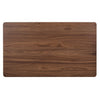 Space Saver Rectangular Leg Table in Satin Walnut