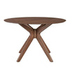 Space Saver Round Pedestal Table in Satin Walnut