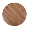 Space Saver Round Pedestal Table in Satin Walnut