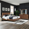 Century Modern King California Platform Bed, Dresser & Mirror image