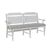 River Place Panel Back Bench in Riverstone White & Tobacco image