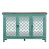 Kensington 3 Door Accent Cabinet in Turquoise