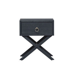 Liberty Furniture Midnight 1 Drawer Accent Table in Wire Brushed Denim image