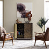 Liberty Furniture Chaucer 2 Door Wine Accent Cabinet in Aged Whiskey