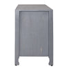 Marisol 65 Inch 3 Door Accent TV Stand in Weathered Honey and Soft Wash Gray