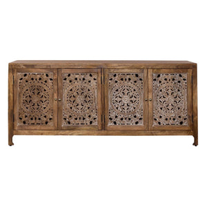 Liberty Furniture Marisol 74 Inch 4 Door Accent TV Stand in Weathered Honey and Soft Wash Gray image