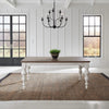 River Place Rectangular Leg Table in Riverstone White & Tobacco image