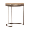 Eclipse Nesting Tables in Greystone Marble Top w/ Pewter Metal