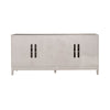 Liberty Furniture Kinsley 4 Door Accent Cabinet in Washed Taupe & Silver Champagne EST SHIP TIME APPX 4 WEEKS