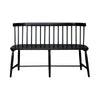 Liberty Furniture Capeside Cottage Spindle Back Dining Bench in Royal Black
