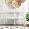 Liberty Furniture Capeside Cottage Spindle Back Dining Bench in Porcelain White