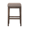 Arrowcreek Upholstered Console Stool in Weathered Stone