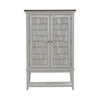 River Place Bar Cabinet in Riverstone White & Tobacco EST SHIP TIME APPX 4 WEEKS