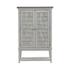 Liberty Furniture River Place Bar Cabinet in Riverstone White & Tobacco EST SHIP TIME APPX 4 WEEKS