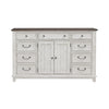 River Place 9 Drawer Dresser in Riverstone White and Tobacco image