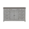 River Place 9 Drawer Dresser in Riverstone White and Tobacco
