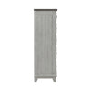 River Place 6 Drawer Chest in Riverstone White and Tobacco