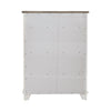 River Place 6 Drawer Chest in Riverstone White and Tobacco image