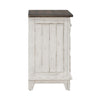 River Place 3 Drawer Nightstand with Charging Station in Riverstone White and Tobacco image